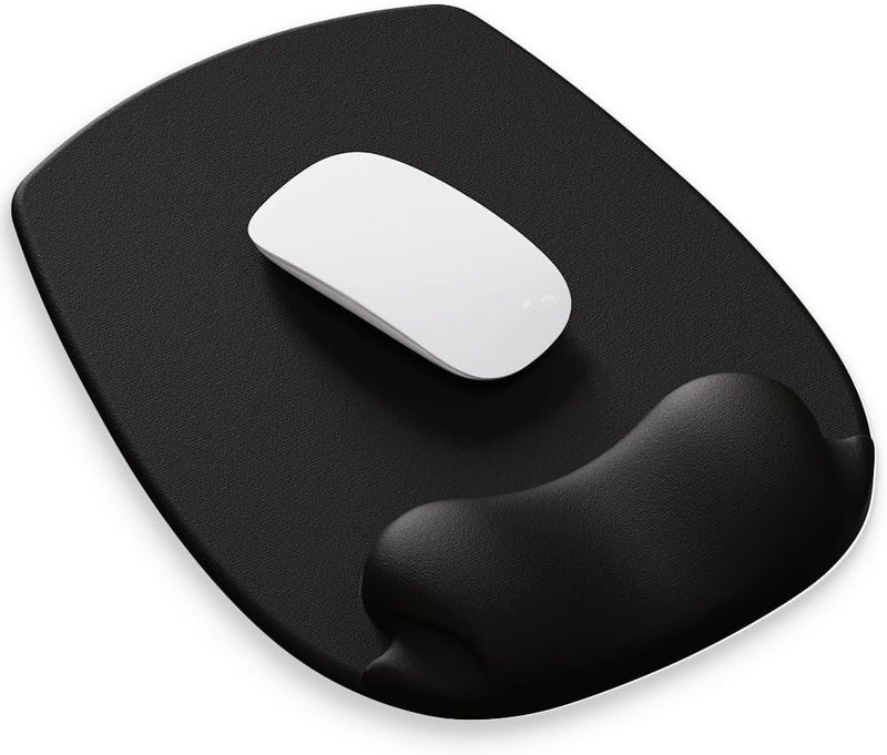 DemonChest ErgoFlow Gel Wrist Rest Mouse Pad - Ergonomic Cushion for Desk, Cute Aesthetic Computer Decor for Women; Small Mousepad Mat & Laptop Pads - Office, Home Support & Ergo Accessories Supplies (00black) - Image 1